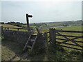 Stile and Footpath to Lesbury sign