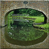 SO8480 : Canal bridge and overflow near Caunsall in Worcestershire by Roger  D Kidd