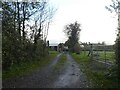 Access track to farm buildings near Langford Budville