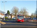 Bus at Three Tuns roundabout in Wolverhampton