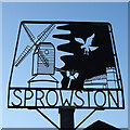 TG2512 : Sprowston village sign by Adrian S Pye