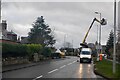 Putting up the Christmas lights in Lauder