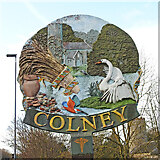 TG1807 : Colney village sign by Adrian S Pye