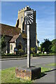 TM1337 : Church and village sign, Tattingstone by N Chadwick