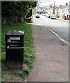 Welsh side of a Brynglas Road litter bin, Newport