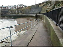 NZ3671 : Access Ramp and Sea Defences, Brown's Bay, Whitley Bay by Geoff Holland