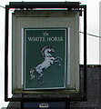 White Horse pub name sign, Coychurch