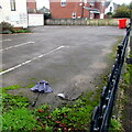 Discarded umbrella, Woodcock Lane, Stonehouse