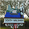 TG3613 : South Walsham village sign by Adrian S Pye