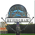 TG1921 : Hevingham village sign by Adrian S Pye