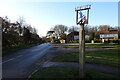 Stiffkey village entrance sign (east)