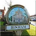 TF9839 : Binham village sign by Adrian S Pye