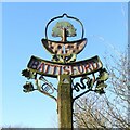 TM0354 : Battisford village sign by Adrian S Pye