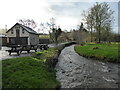 Stream at The Bridges Inn at Ratlinghope in December