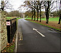 Road into the Coychurch Crematorium site