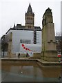 SJ8398 : Cenotaph and Town Hall by Gerald England