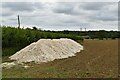 Lime ready for application onto a field near Dallinghoo