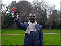 Wood Green : Oliver Tambo statue, Albert Road Recreation Ground