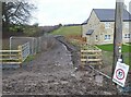 The public bridleway has been dug up for new houses