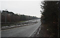 Looking South along the empty A34 from Cheadle Royal, Cheadle