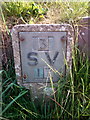 Sluice valve marker at Tan-y-Gaer, Bethesda