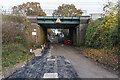 TL1510 : Sandridgebury Lane railway bridge by Ian Capper