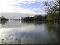 Flooded cricket ground in Abingdon