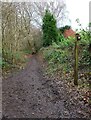 Footpath and sign, Highley, Shrops