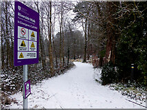 H4772 : Snow along the Highway to Health path at Cranny by Kenneth  Allen