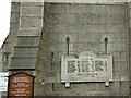 War memorial on Mannofield Parish Church, Aberdeen