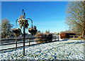 Snowy scene in Crosshill play park