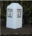 Milestone, by the B6264, NE of Crosby House