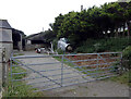 Remains of a jet in a farmyard, Treworgans