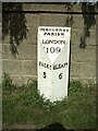 TF0738 : Old Milestone, on the A15, London Road 109 by Milestone Society
