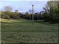 Electricity poles in the Memorial Field