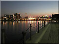 TQ4080 : Royal Victoria Dock at night by Alison Nugent