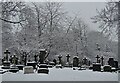 Graves in the snow at Ecclesall