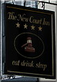 New Court Inn name sign, Maryport Street, Usk, Monmouthshire