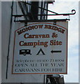 Monnow Bridge Caravan & Camping Site direction sign, Monmouth