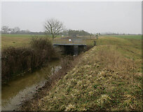 TL6755 : Weir on Kirtling Brook by Hugh Venables