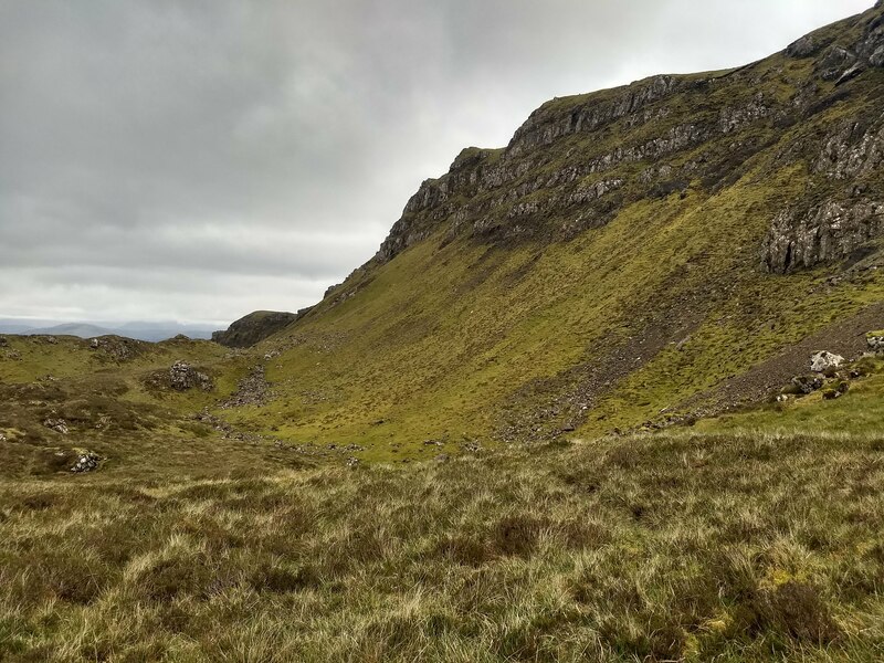 The depression left by the slumping rock... © David Medcalf :: Geograph ...