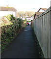 Path from a school towards Main Road, Undy, Monmouthshire