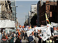 Anti-NHS Cuts demonstration, Deansgate, Manchester