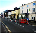 Keep Left sign, Bridge Street, Usk, Monmouthshire