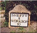 Old Milestone, on Worksop Rd (was A57), Aston