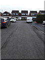 Houses on the corner at the southern end of Maple Close