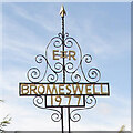 TM3050 : Bromeswell village sign by Adrian S Pye