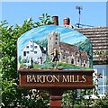 TL7173 : Barton Mills village sign by Adrian S Pye