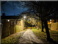 Foot and cycle path towards industrial area, Northgate, Crawley