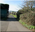 Side road and public footpath in Axminster